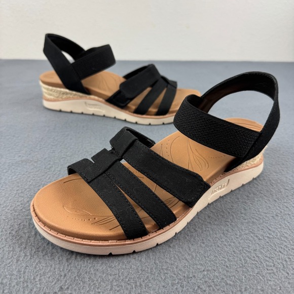 BOBS SKECHERS Shoes - BOBS SKECHERS Arch Fit Womens Beach Kiss Be Breezy Sandals BLACK - 9 US‎